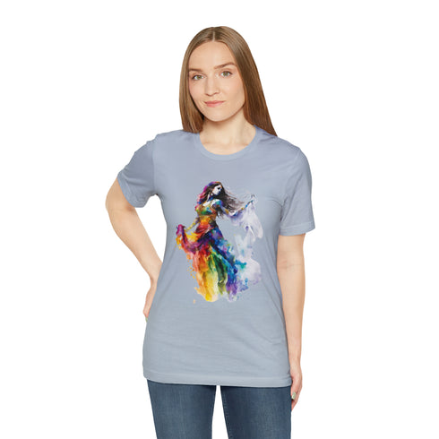 Rainbow Belly Dancer's Pose - Short Sleeve Tee